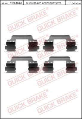 Brake pads accessory kit 109-1648