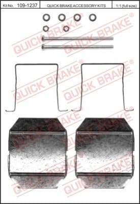 Brake pads accessory kit 109-1237
