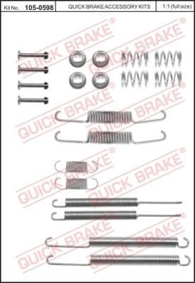 Accessory Kit, brake shoes 105-0598