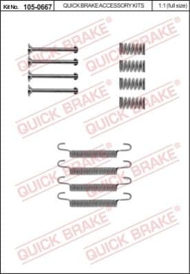 Brake shoes accessory kit 105-0667