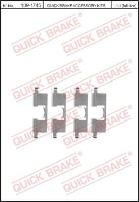 Accessory Kit, disc brake pad 109-1745