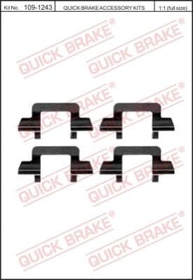 Brake pads accessory kit 109-1243