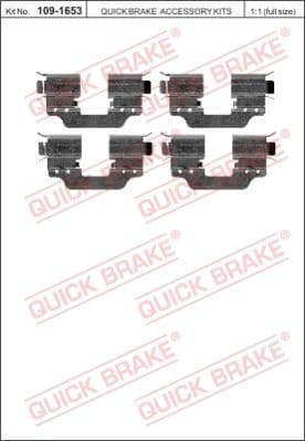 Brake pads accessory kit 109-1653