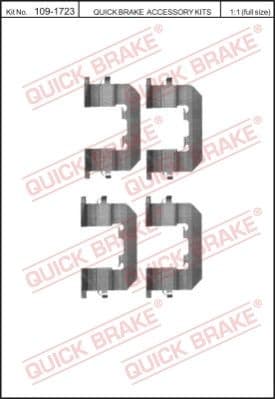 Accessory Kit, disc brake pad 109-1723