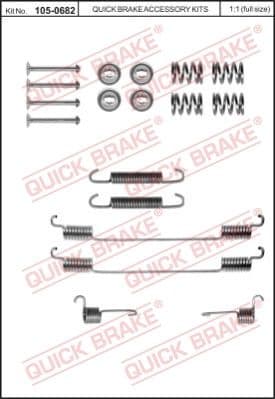Accessory Kit, brake shoes 105-0682