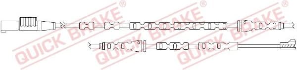 Warning Contact, brake pad wear WS0294A