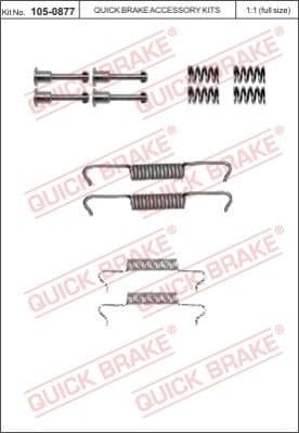 Brake shoes accessory kit 105-0877