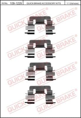 Accessory Kit, disc brake pad 109-1229