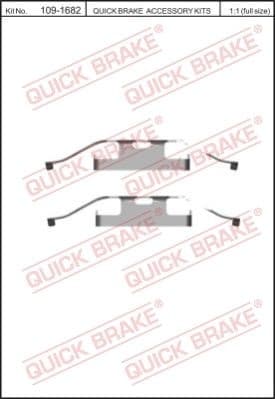Accessory Kit, disc brake pad 109-1682