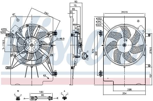 Fan, engine cooling 85768