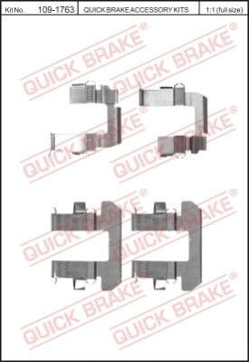 Accessory Kit, disc brake pad 109-1763