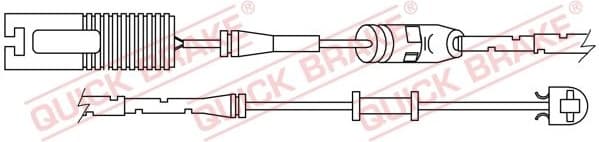 Warning Contact, brake pad wear WS0253A