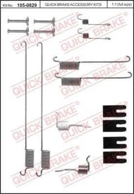 Brake shoes accessory kit 105-0829
