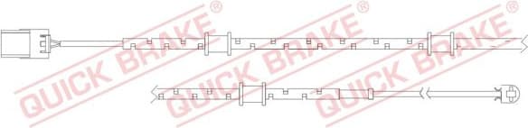 Warning Contact, brake pad wear WS0314A
