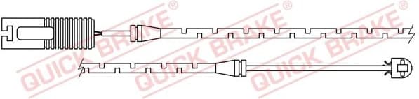 Warning Contact, brake pad wear WS0152A