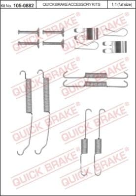 Brake shoes accessory kit 105-0882