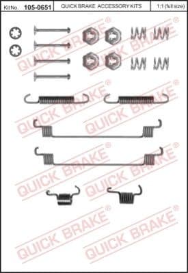 Brake shoes accessory kit 1050651