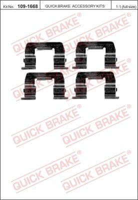 Accessory Kit, disc brake pad 109-1668