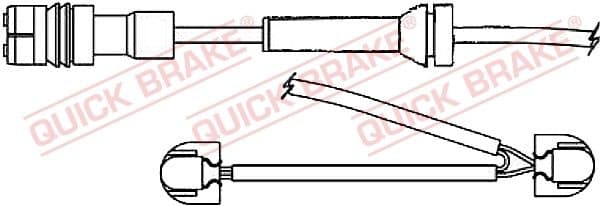 Warning Contact, brake pad wear WS0350A