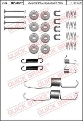 Brake shoes accessory kit 1050637