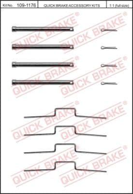 Accessory Kit, disc brake pad 109-1176
