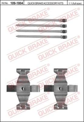 Brake pads accessory kit 109-1804