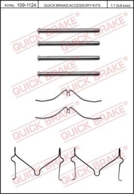 Accessory Kit, disc brake pad 109-1124