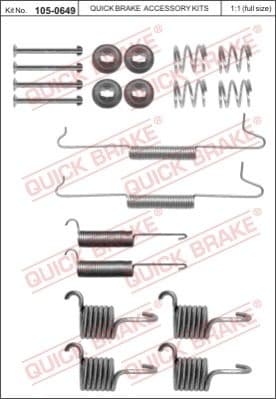 Brake shoes accessory kit 1050649