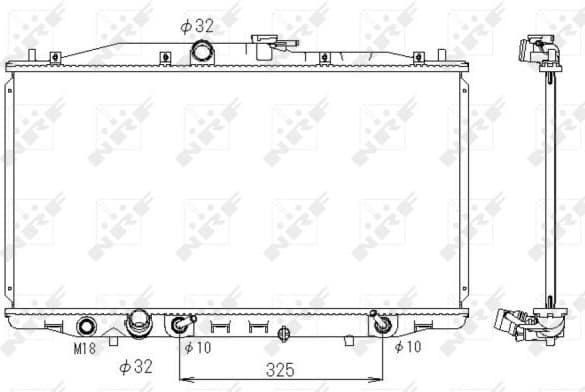 Radiator, engine cooling 53391