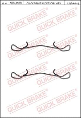 Brake pads accessory kit 109-1189