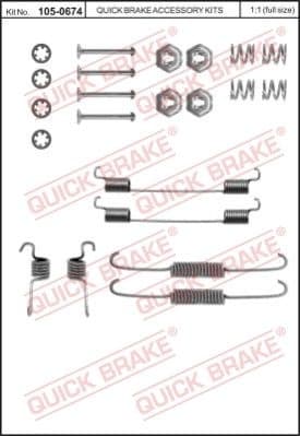 Brake shoes accessory kit 1050674