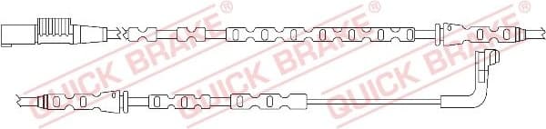 Warning Contact, brake pad wear WS0286A