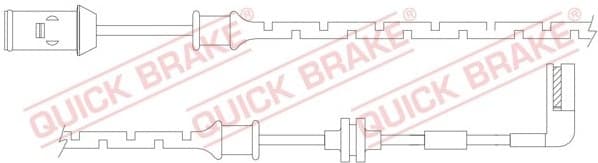 Warning Contact, brake pad wear WS0166A