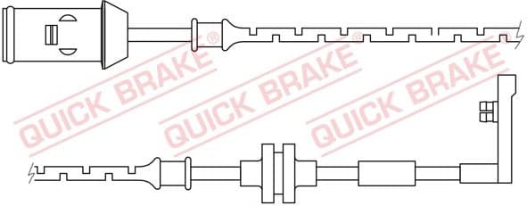 Warning Contact, brake pad wear WS0165A
