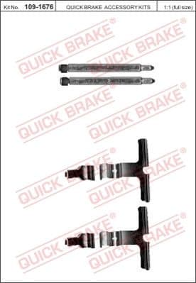 Accessory Kit, disc brake pad 109-1676