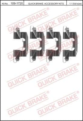 Accessory Kit, disc brake pad 109-1720