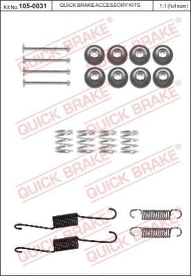 Brake shoes accessory kit 105-0031