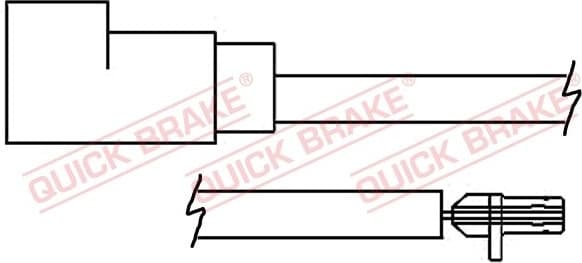 Warning Contact, brake pad wear WS0257A