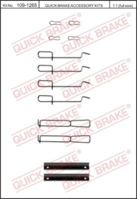 Accessory Kit, disc brake pad 109-1265