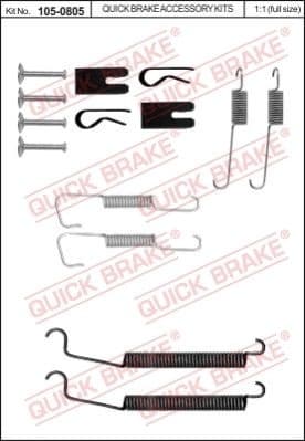 Brake shoes accessory kit 105-0805