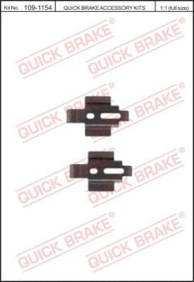 Accessory Kit, disc brake pad 109-1154