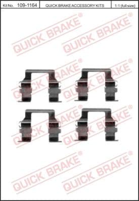 Accessory Kit, disc brake pad 109-1164