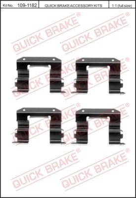 Accessory Kit, disc brake pad 109-1182