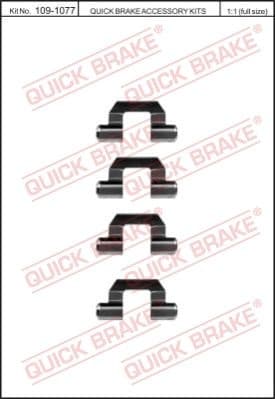 Accessory Kit, disc brake pad 109-1077