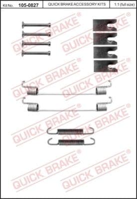 Brake shoes accessory kit 105-0827