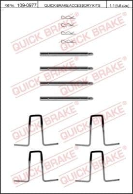 Accessory Kit, disc brake pad 109-0977