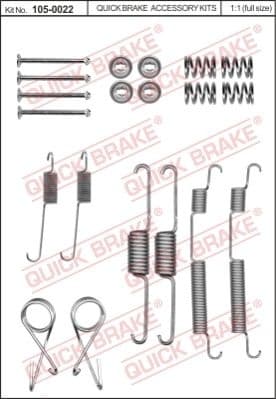 Accessory Kit, brake shoes 105-0022