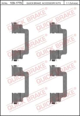 Accessory Kit, disc brake pad 109-1779