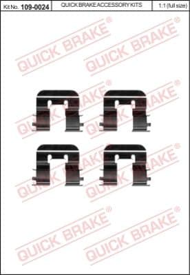 Brake pads accessory kit 109-0024