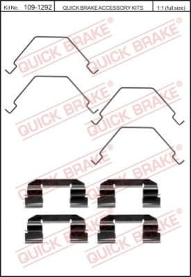 Accessory Kit, disc brake pad 109-1292